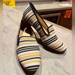 Cole Haan Striped Loafers | Black Tan | Size 7B